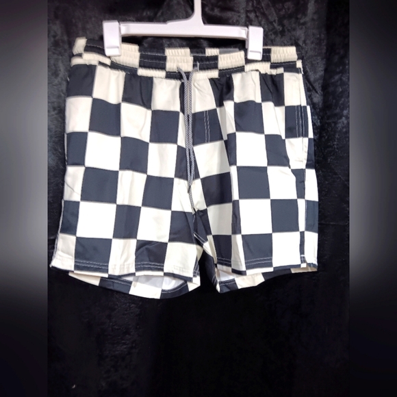 INC International Concepts Other - NWT I.N.C swim wear cream and black checkered size Large